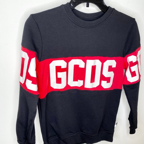 GCDS Kids Colorblock Logo Pullover Sweatshirt - Picture 3 of 10